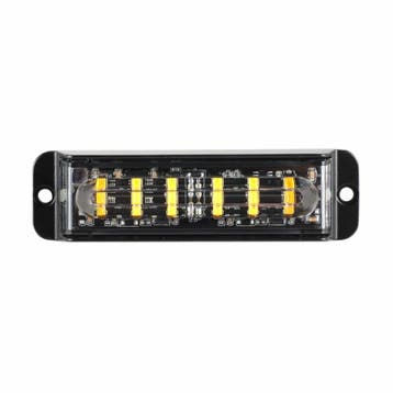 LED bumper flitser - Oranje - 6 LED - R10/R65 - 13cm, Ophalen of Verzenden, Nieuw