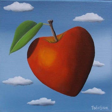 Trevisan Carlo - Love Apple, Antiek en Kunst, Kunst | Schilderijen | Modern