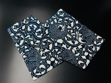 Natural indigo dye (katazome stencil dyeing), Double-sided