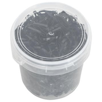 vidaXL Haarelastiekjes paard 1500 st silicone zwart, Verzenden, Nieuw