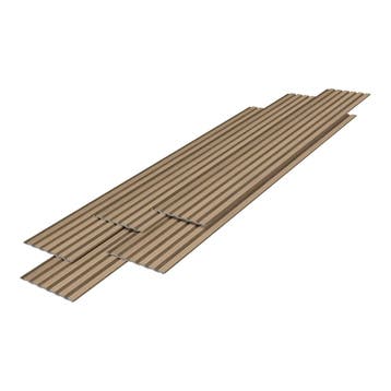 Wandpanelen Borger 3D set van 10 licht eikenkleurig 195x30 c, Verzenden, Nieuw
