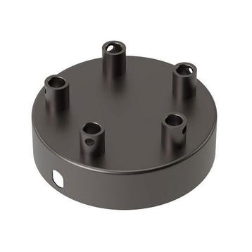 Plafondkap | Calex (Rond, 5 lampen, Mat parel zwart), Verzenden, Nieuw