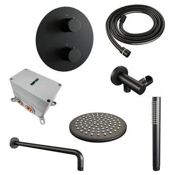 Brauer Black Carving Thermostatische Regendoucheset Inbouw -, Ophalen of Verzenden, Nieuw