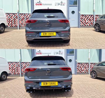Diffuser geschikt voor Golf 8 | 8R-Look | 2020-2024 | Black, Volkswagen, Nieuw, Ophalen of Verzenden, Achter