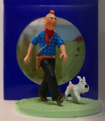 Moulinsart - Scène cube – Tintin en Amérique - Tintin et, Nieuw