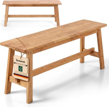 bomoe Houten bank FSC® eikenhout massief geolied zitbank tot, Verzenden, Zo goed als nieuw