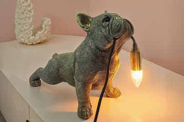 Tafellamp BULLDOG 35 cm gouden hondensculptuur - 48006, Ophalen of Verzenden, Nieuw