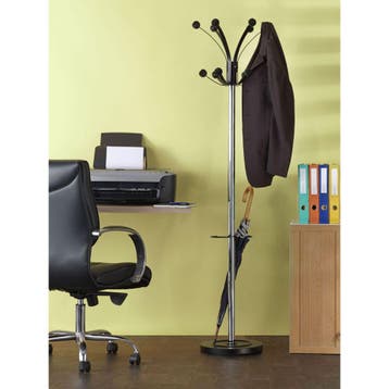Unilux Hakea staande kapstok - zwart/chroom, Huis en Inrichting, Woonaccessoires | Kapstokken, Verzenden, Nieuw