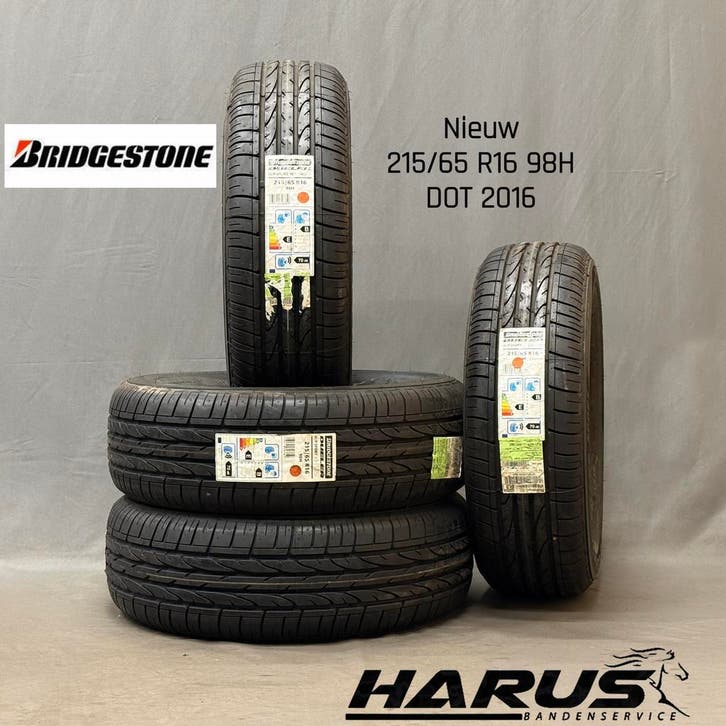 215/65/16 98H Bridgestone zomerbanden nieuw 4X, Auto-onderdelen, Banden en Velgen, 16 inch, Erkend duurzaam, Zomerbanden, 215 mm