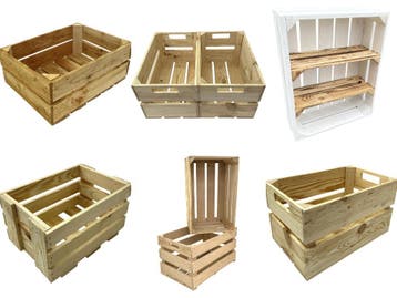 Nieuwe houten kistjes,  diverse soorten. Bij DecoLis, Ophalen of Verzenden, Nieuw, Minder dan 50 cm, Minder dan 50 cm