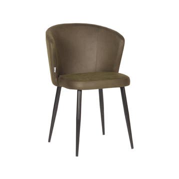 Stoel Wave | Army | Microvezel | Zwart Metalen Frame | 2, Verzenden, Nieuw in verpakking