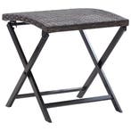 vidaXL Kruk inklapbaar poly rattan bruin, Verzenden, Nieuw, Rotan