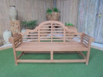 Aanbieding: Teak Bank Marlboro 195cm nu voor €319,-, Ophalen of Verzenden, Nieuw, Teakhout