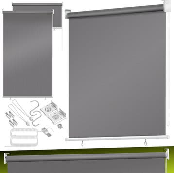 Rolgordijn - Verduisterend - 160x140 cm - Antraciet - KESSER, Verzenden, Zo goed als nieuw