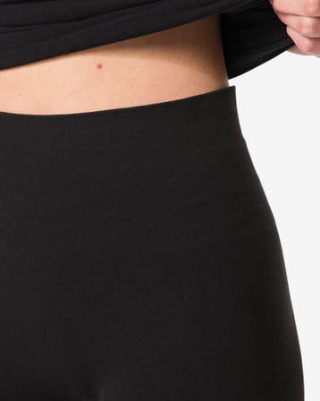 HEMA Licht corrigerende biker hoge taille naadloos katoen, Verzenden, Zwart