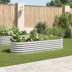 vidaXL Plantenbak verhoogd 240x80x44 cm gegalvaniseerd staal, 100 cm of meer, Verzenden, Nieuw, Metaal