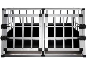 Alu Dog Transport Box M - Hondentransportbox - 2 Deuren -, Verzenden