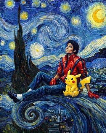 AT9 - Michael Jackson x Pikachu - Starry Night, Nieuw