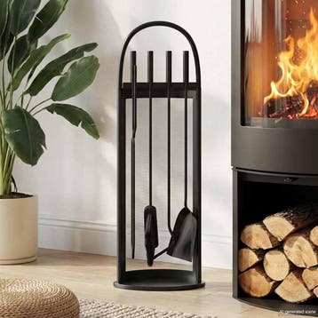 vidaXL 5-delige openhaardgereedschapset 23x15x66 cm staal, Huis en Inrichting, Kachels, Verzenden, Nieuw