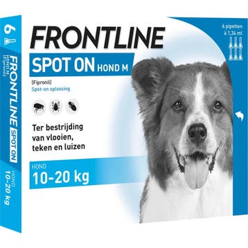 Frontline Spot On Hond M - 6 pipetten (Vlooien - Teken)