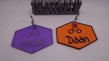 Fiets sleutelhanger met naam – Stijlvol persoonlijk en uniek, Fietsen en Brommers, Verzenden, Nieuw