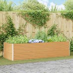 vidaXL Verhoogde plantenbak 290 x 100 x 68 cm Gegalvaniseerd, 100 cm of meer, Verzenden, Nieuw, Metaal