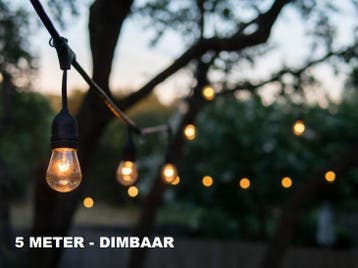 Dimbare prikkabel - 5 meter - LED lichtsnoer - 10 lampen, Ophalen of Verzenden, Nieuw