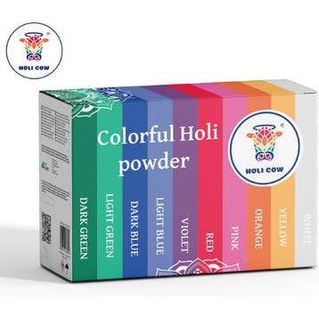 Holi Cow Kleurpoeder set met 10 zakjes van 100 g en 10 kl..., Ophalen of Verzenden, Nieuw