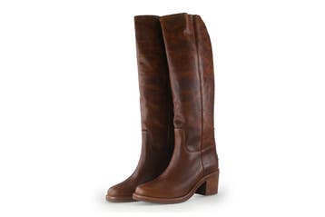 Shabbies Amsterdam Laarzen in maat 41 Bruin, Kleding | Dames, Hoge laarzen, Verzenden, Zo goed als nieuw, Bruin