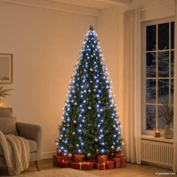 vidaXL Kerstboomverlichting met 250 LEDs blauw net 250 cm, Verzenden, Nieuw, Kunststof