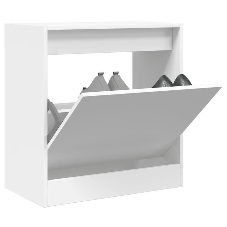 vidaXL Schoenenkast 60x34x63,5 cm bewerkt hout wit, Huis en Inrichting, Kasten | Schoenenrekken, Nieuw, Verzenden