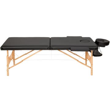 2 zone massagetafel met 5cm matras en houten frame - zwart, Verzenden, Nieuw