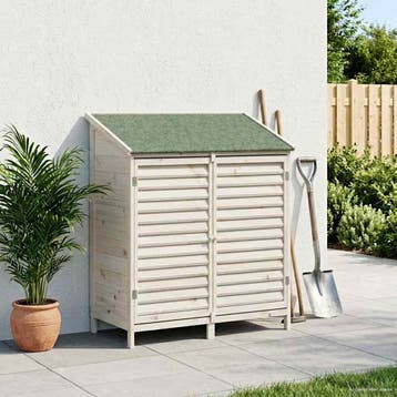 vidaXL Tuinschuur met dak Wit 106 x 56 x 113,5 cm Massief, Verzenden, Nieuw