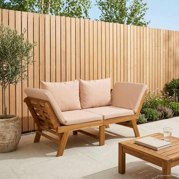 vidaXL 3-in-1 Tuinbank met Kussens Massief Acaciahout, Tuin en Terras, Tuinbanken, Verzenden, Nieuw