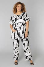 COLLETTA shirt zwart wit travel prin Maat:, Verzenden, Nieuw, Overige kleuren