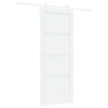 vidaXL Schuifdeur 83 x 202 cm Bewerkt hout Wit, Verzenden, Nieuw