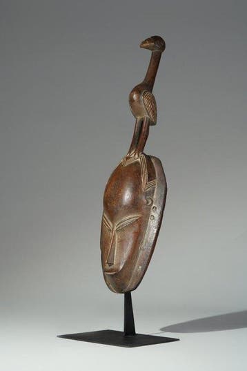 Een houten masker - Guro - Ivoorkust (Zonder minimumprijs)