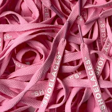 Off-White veters - Roze • 100 120 140 160  cm x 8 mm, Ophalen of Verzenden, Nieuw