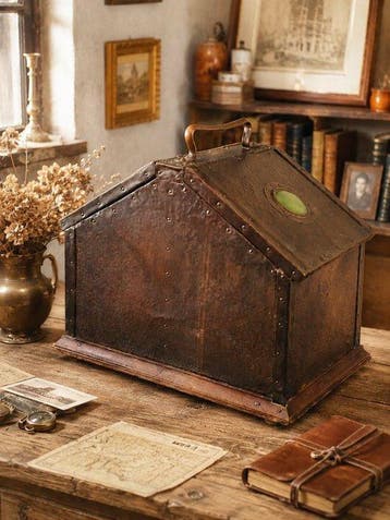 Kist - Koper, Hout, Glas - Arts & Crafts kist, Antiek en Kunst