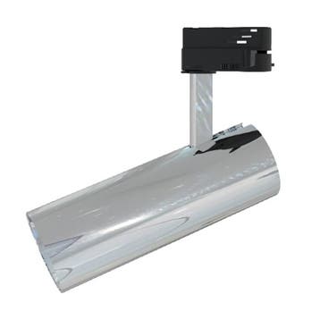 LED Railverlichting - 30W Rond - 3000K - Glans Chroom, Huis en Inrichting, Lampen | Spots, Ophalen of Verzenden, Nieuw, Plafondspot of Wandspot