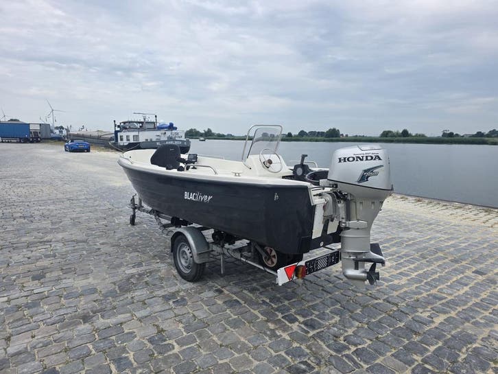 leuke console visboot Honda 30PK, Watersport en Boten, Vis- en Consoleboten, Buitenboordmotor, 30 tot 50 pk, Met afstandsbediening
