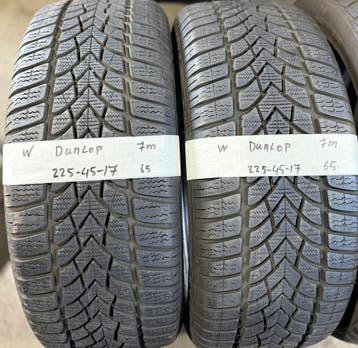 2x 225-45-17 Dunlop Winter 2x 7mm €65 Per Band 225 45 17, Ophalen, Gebruikt, 17 inch, Winterbanden