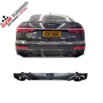 Diffuser geschikt voor A6 S6 C8 | RS-Style | 18-25 | S-Line, Auto-onderdelen, Carrosserie en Plaatwerk, Nieuw, Achter, Bumper