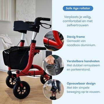 2dekans | Safe Life® Rollator lichtgewicht en opvouwbaar -, Ophalen of Verzenden, Zo goed als nieuw
