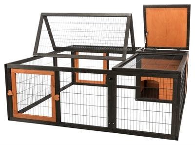 Konijnenren Trixie Natura Zwart/Bruin – Houten Buitenren.., Dieren en Toebehoren, Knaagdieren en Konijnen | Hokken en Kooien, Overige typen