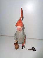 Schuco - dansfiguur dwerg met lamp en hamer -, Antiek en Kunst, Antiek | Speelgoed