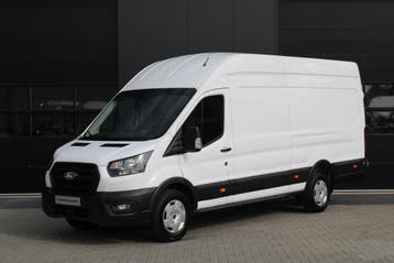 Ford Transit 350 2.0 TDCI L4H3 Trend RWD 130pk - 270gr deure, Stof, Gebruikt, Euro 6, Wit