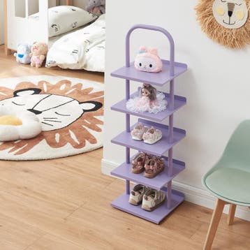 Schoenenrek Poytya voor kinderen 96x30x27 cm lila [en.casa], Verzenden, Nieuw