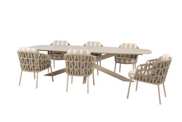 4 Seasons Outdoor Beverly tuinset latte met Prado tafel 240, Ophalen of Verzenden, Nieuw