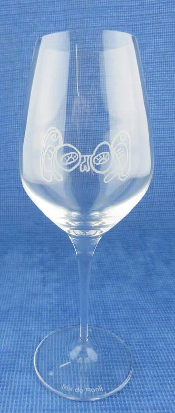 Kristallen wijnglas Iris de Rooij, Verzamelen, Glas en Borrelglaasjes, Verzenden, Gebruikt